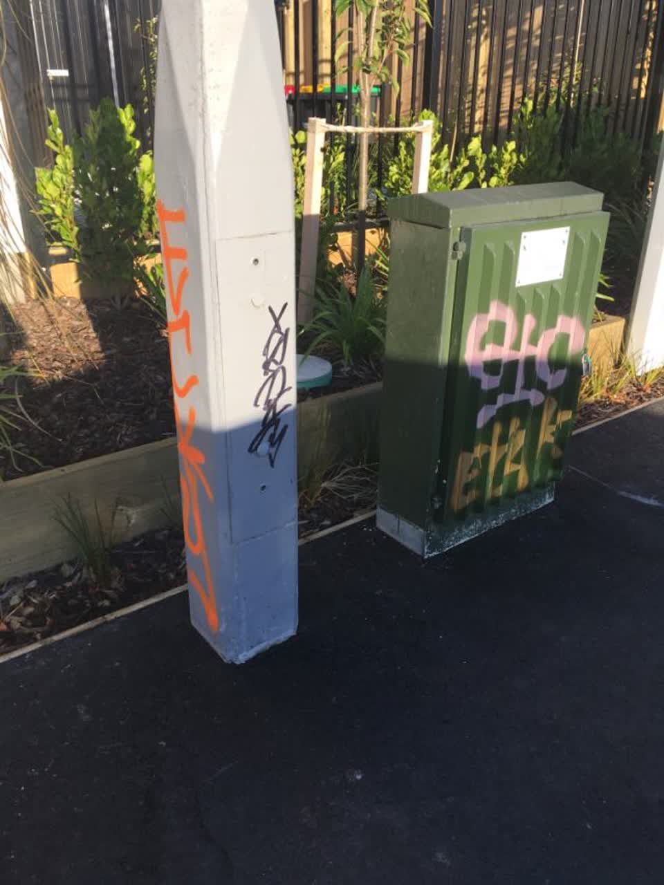 The photograph attached to this graffiti report