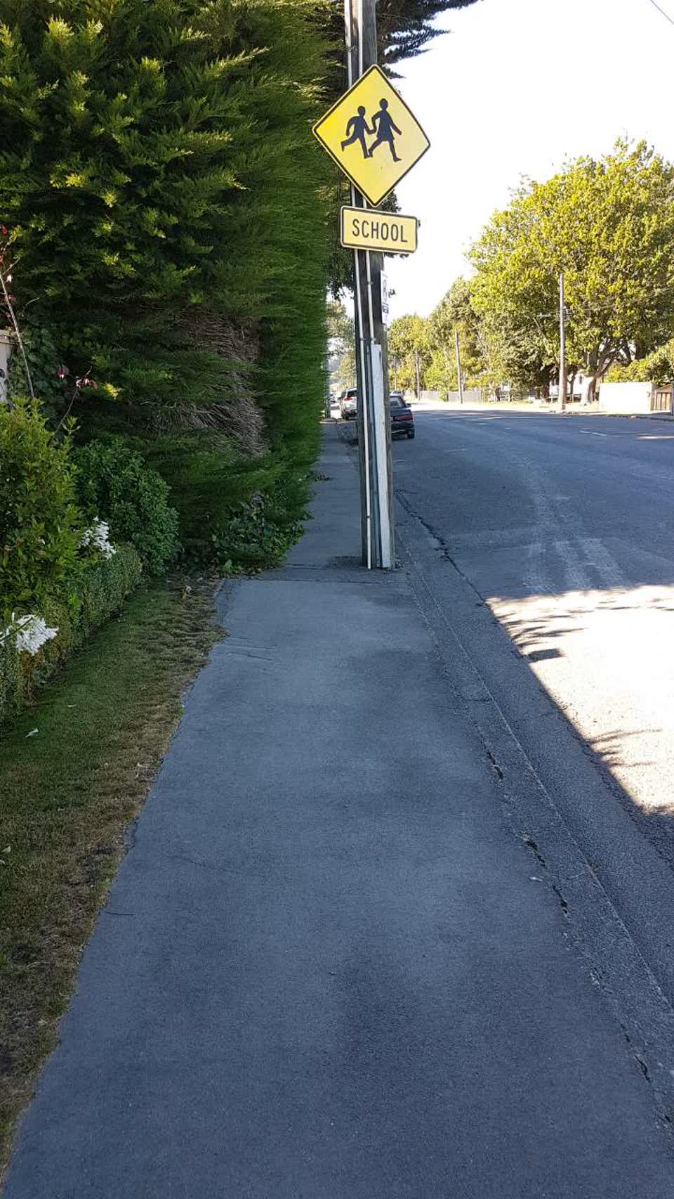 The photograph attached to this roading/streets report