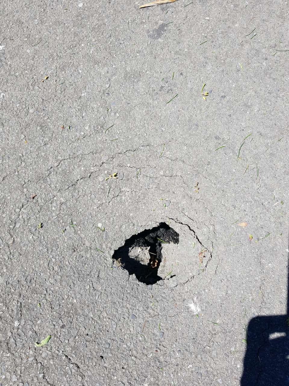 The photograph attached to this roading/streets report