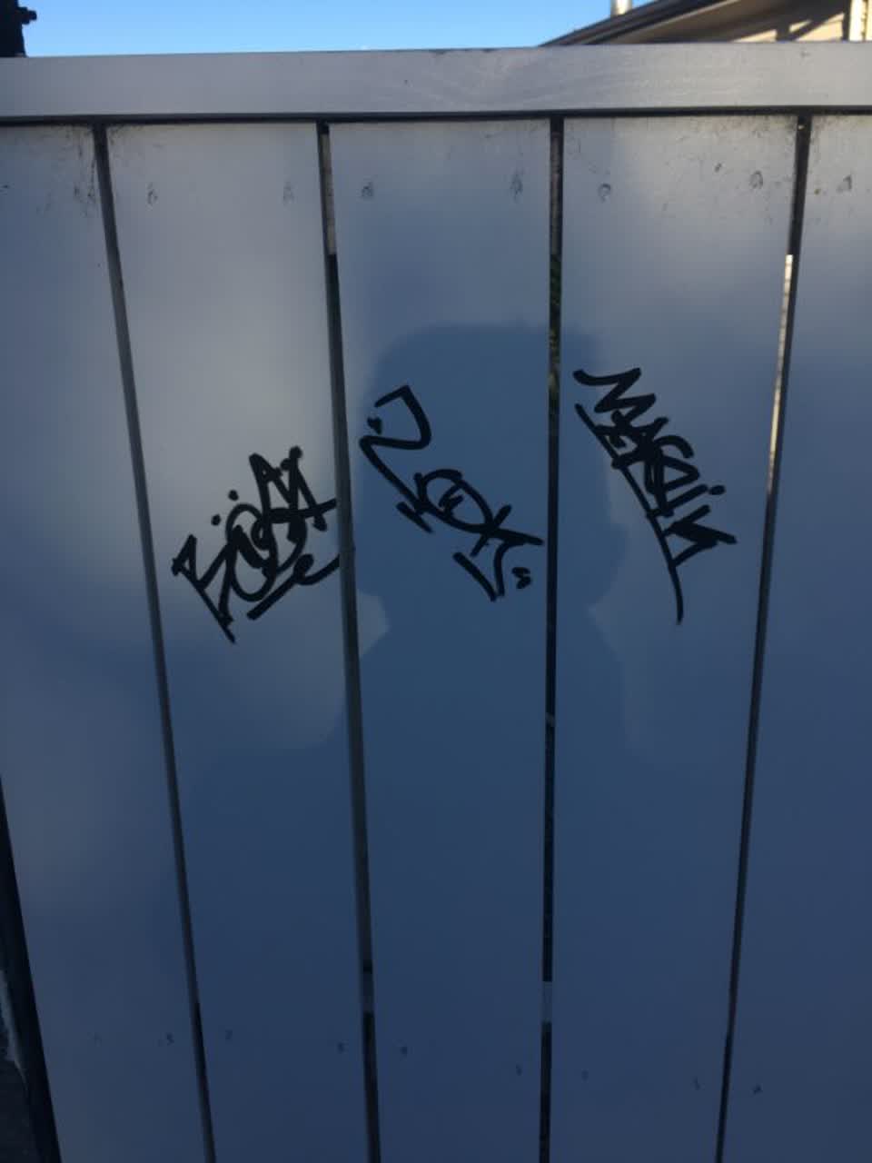 The photograph attached to this graffiti report