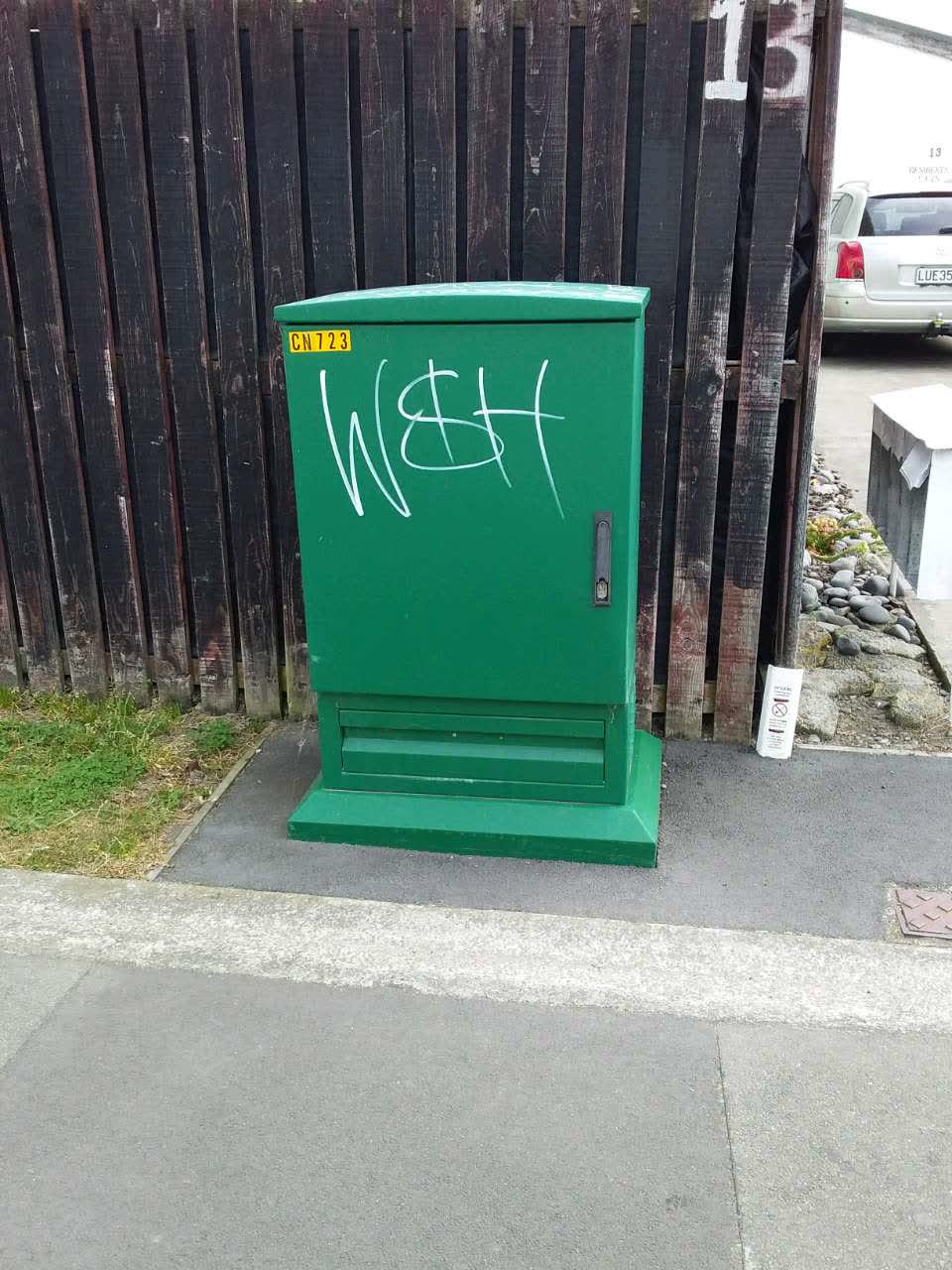 The photograph attached to this graffiti report