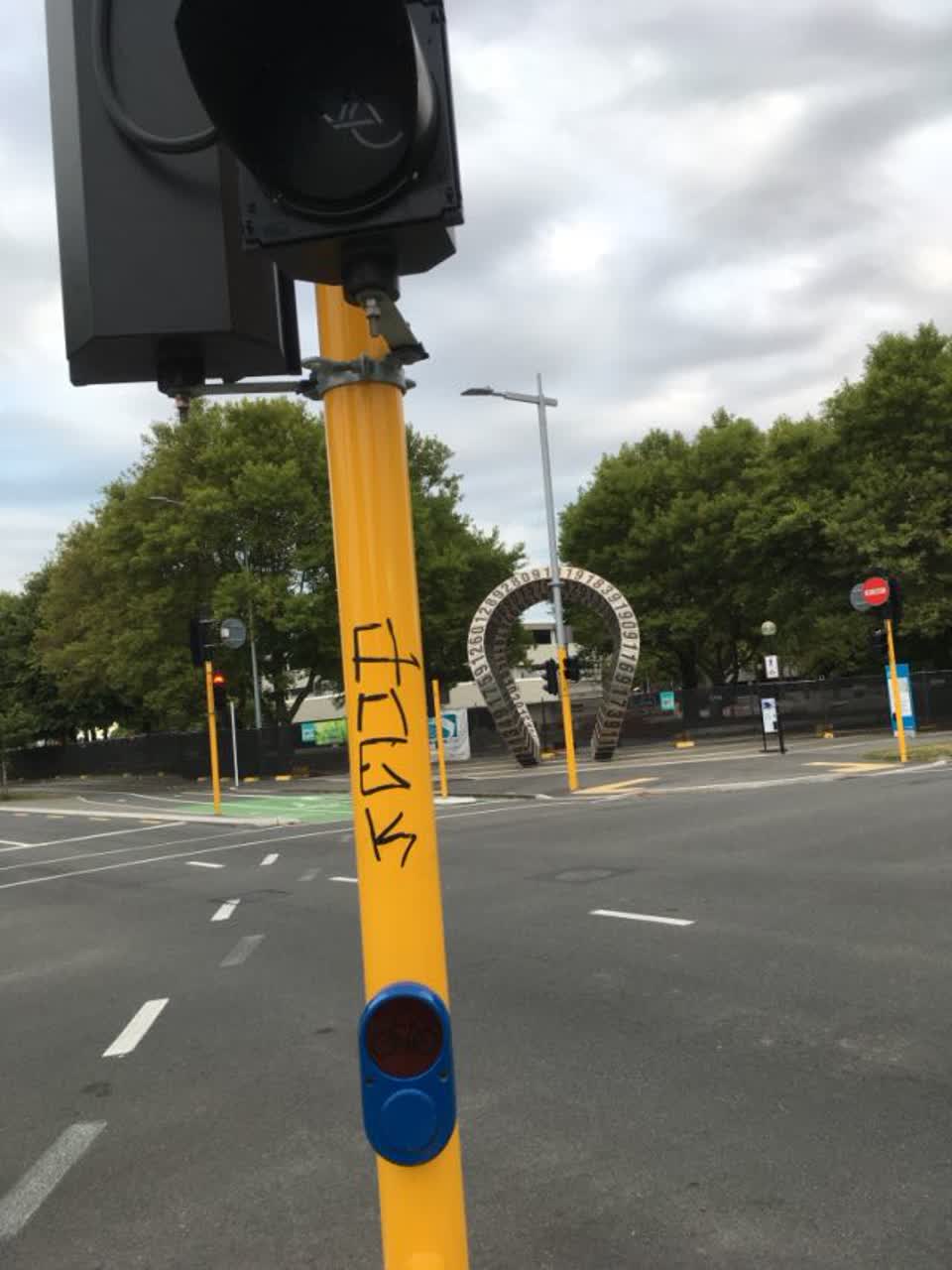 The photograph attached to this graffiti report