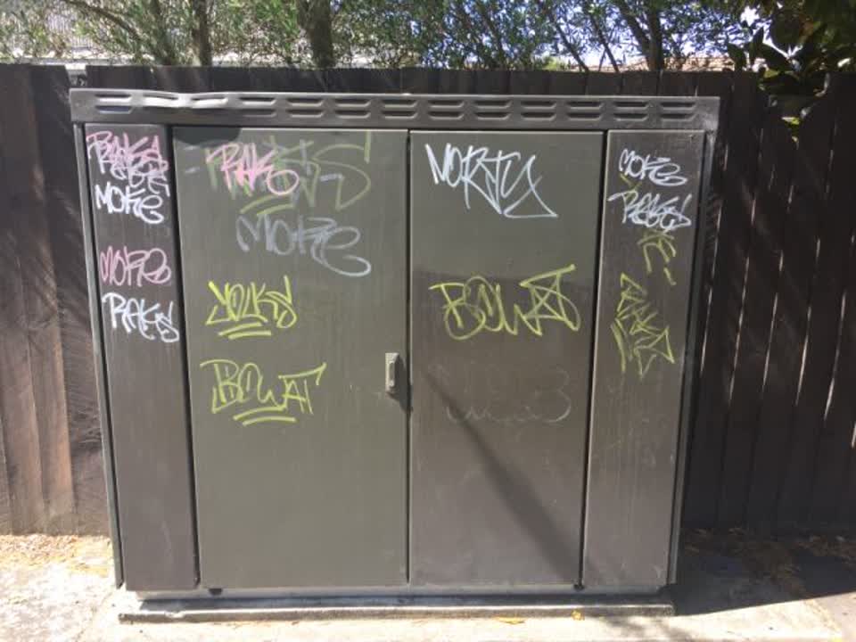 The photograph attached to this graffiti report