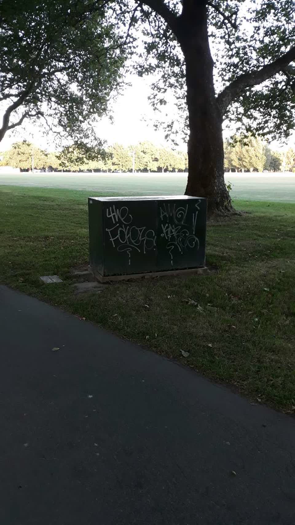 The photograph attached to this graffiti report