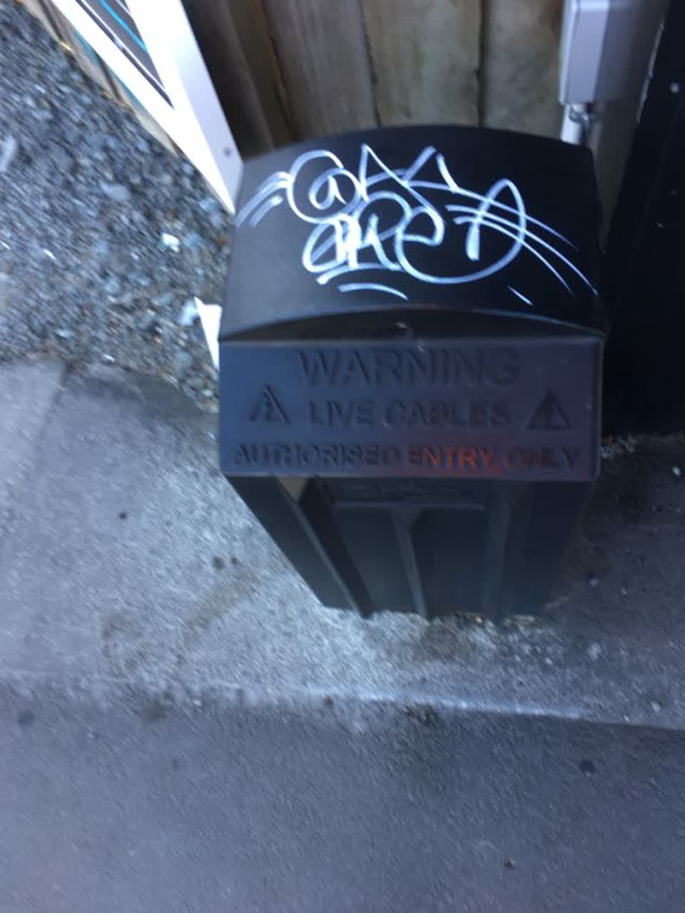 The photograph attached to this graffiti report