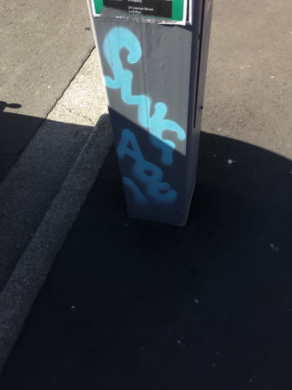 The photograph attached to this graffiti report