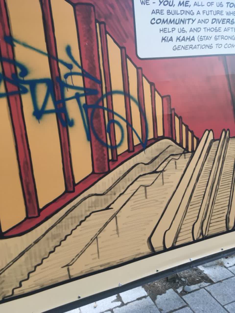 The photograph attached to this graffiti report
