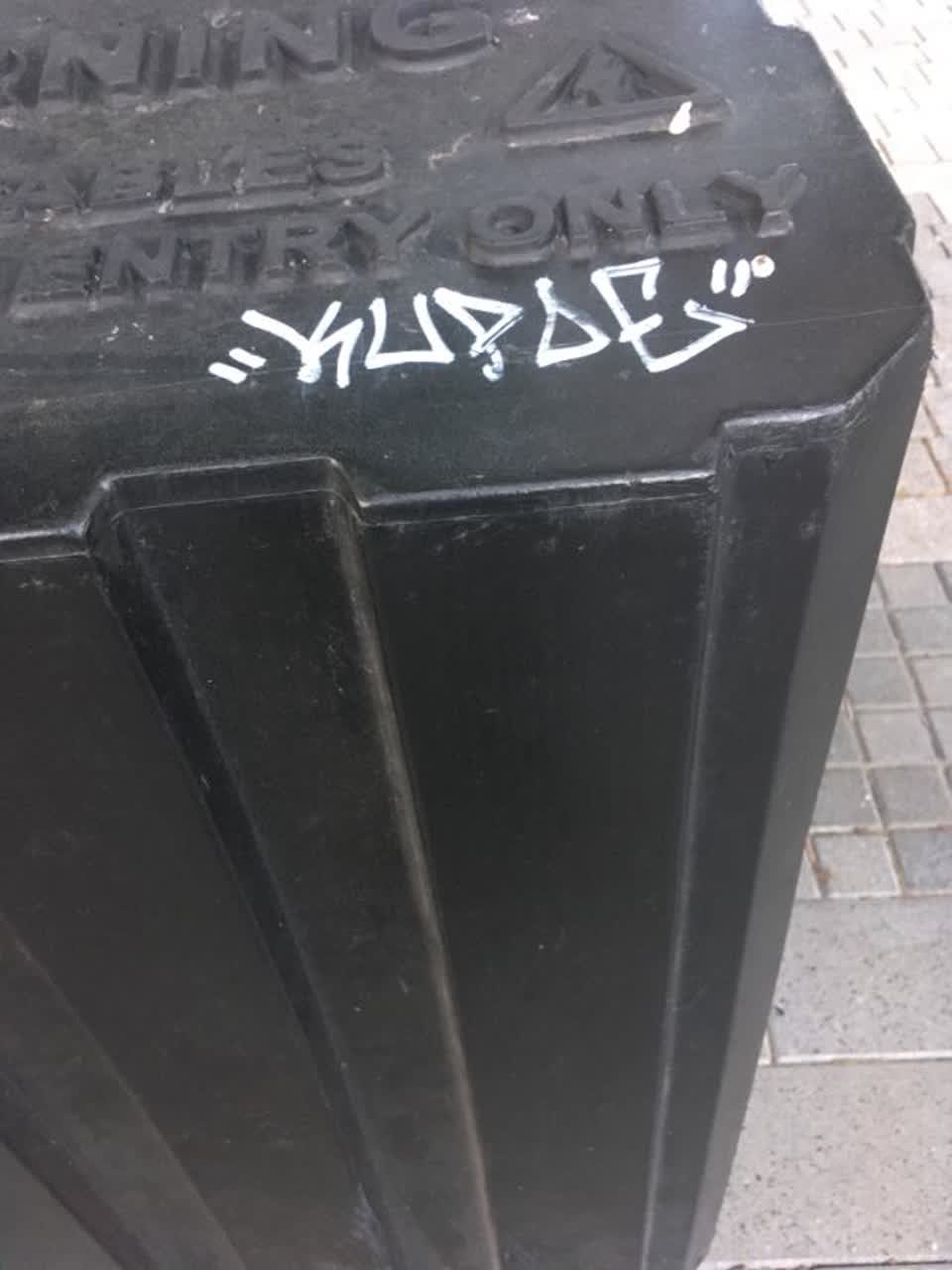 The photograph attached to this graffiti report