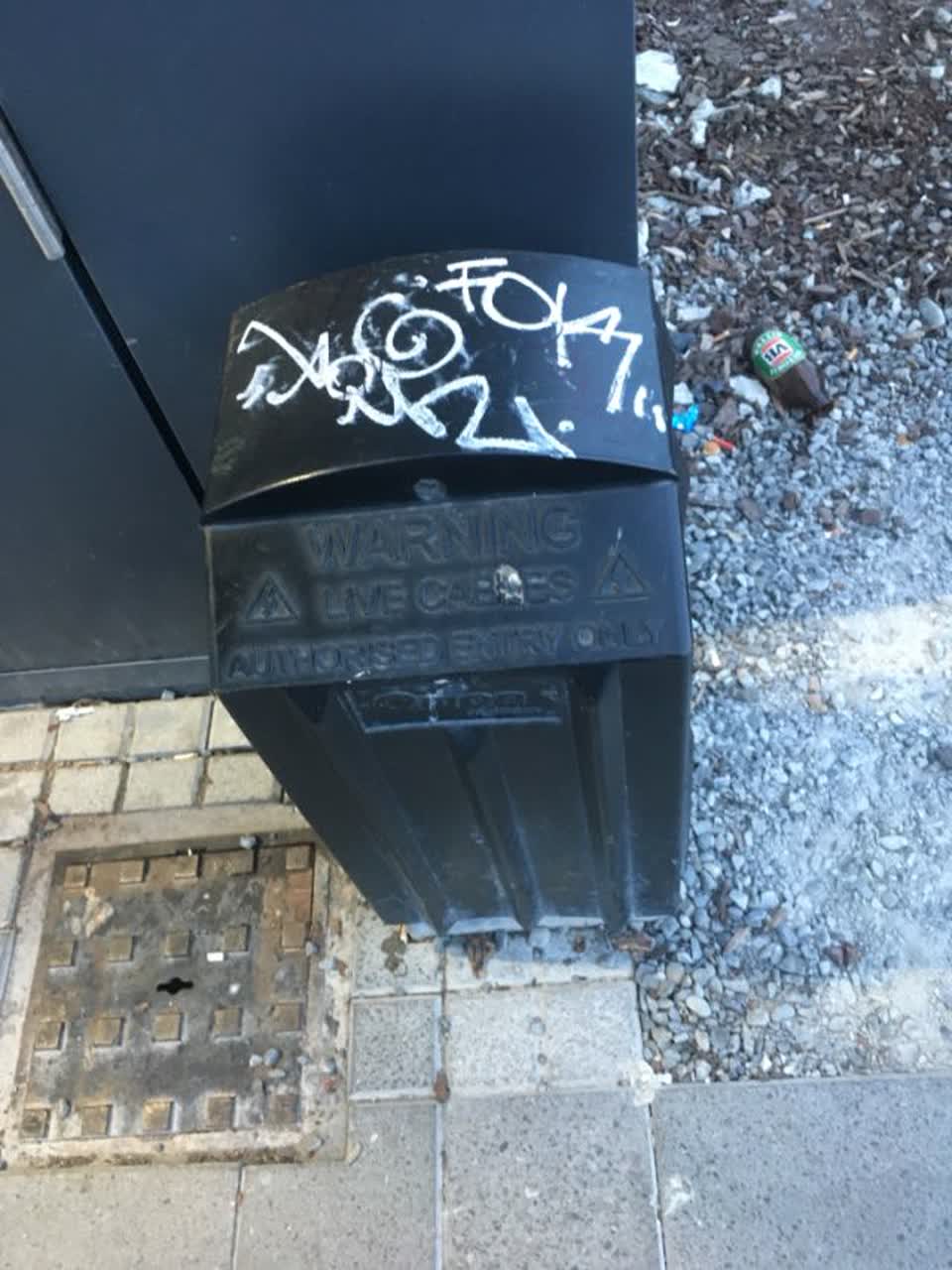 The photograph attached to this graffiti report