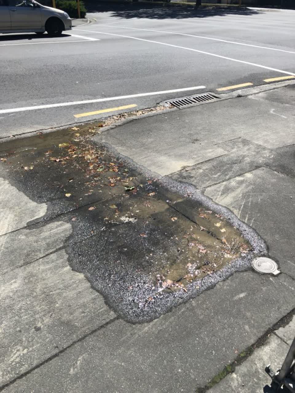 The photograph attached to this flooding report