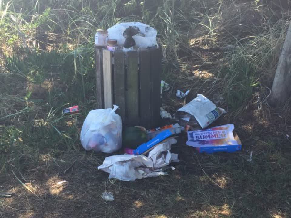 The photograph attached to this rubbish/recycling report