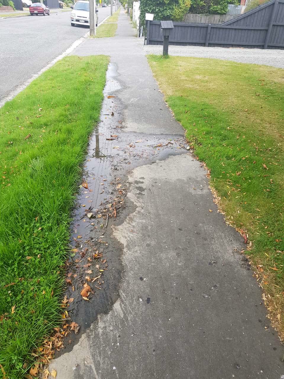 The photograph attached to this flooding report