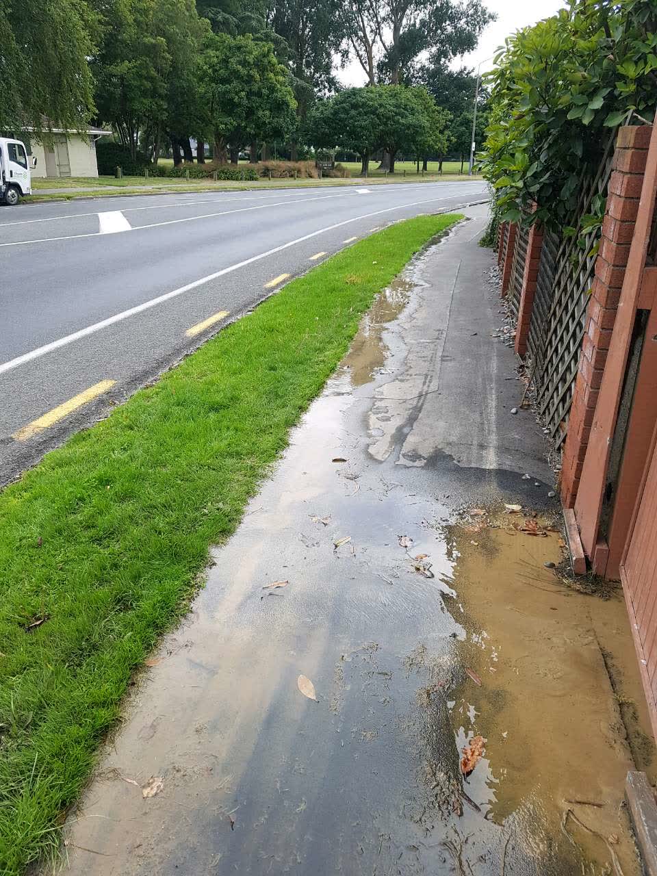 The photograph attached to this flooding report