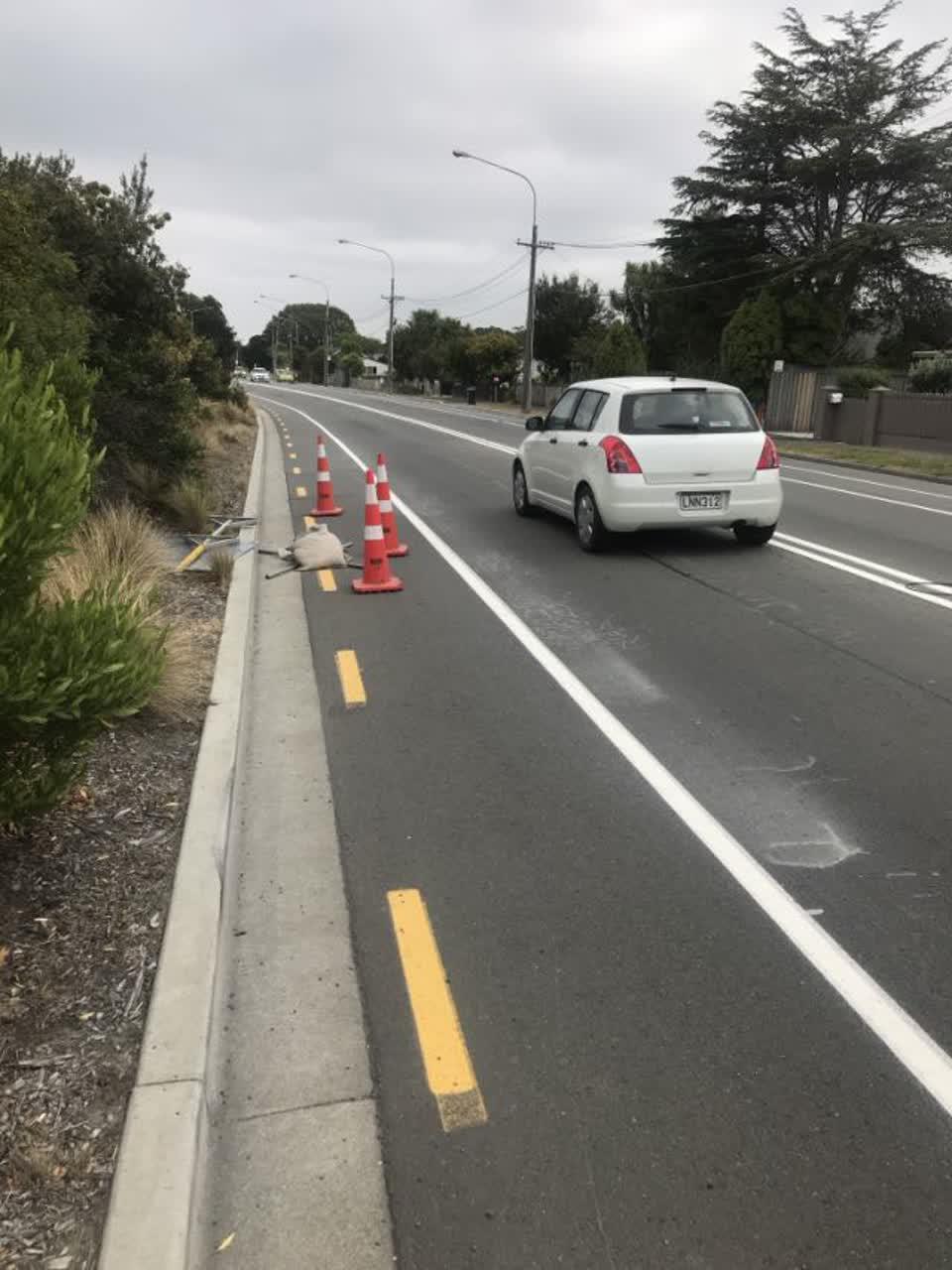 The photograph attached to this roading/streets report