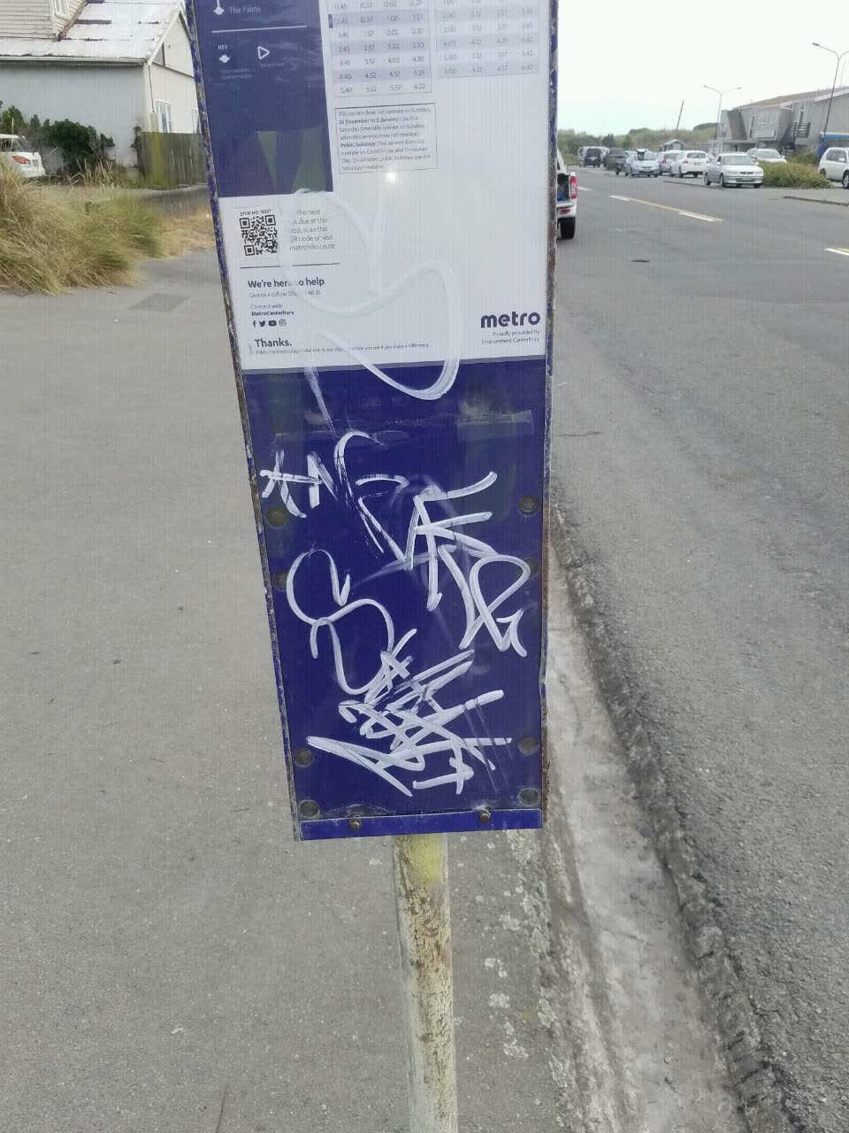 The photograph attached to this graffiti report