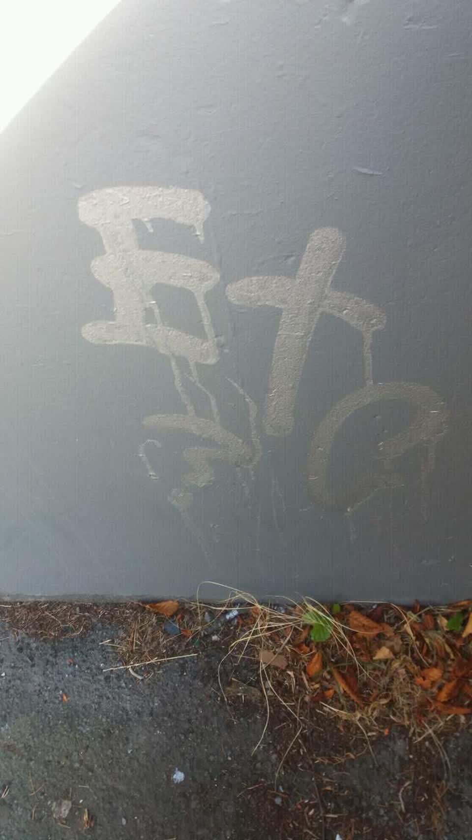 The photograph attached to this graffiti report