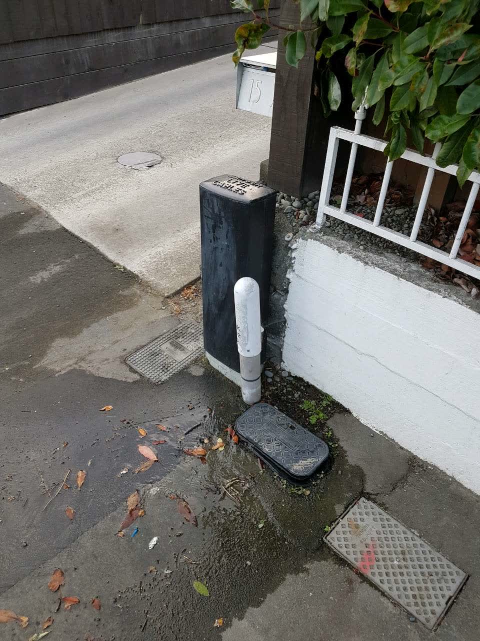 The photograph attached to this flooding report