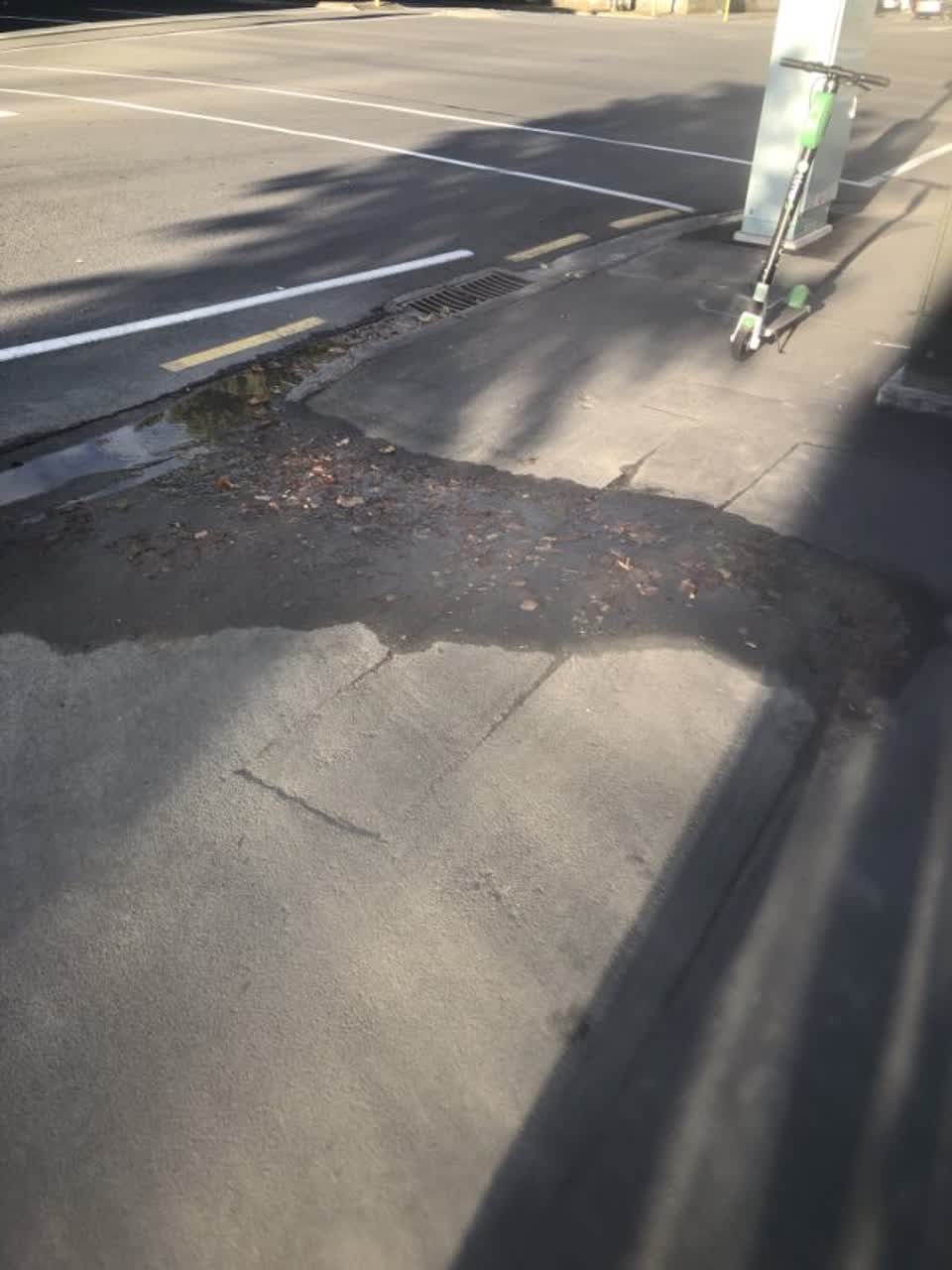 The photograph attached to this flooding report