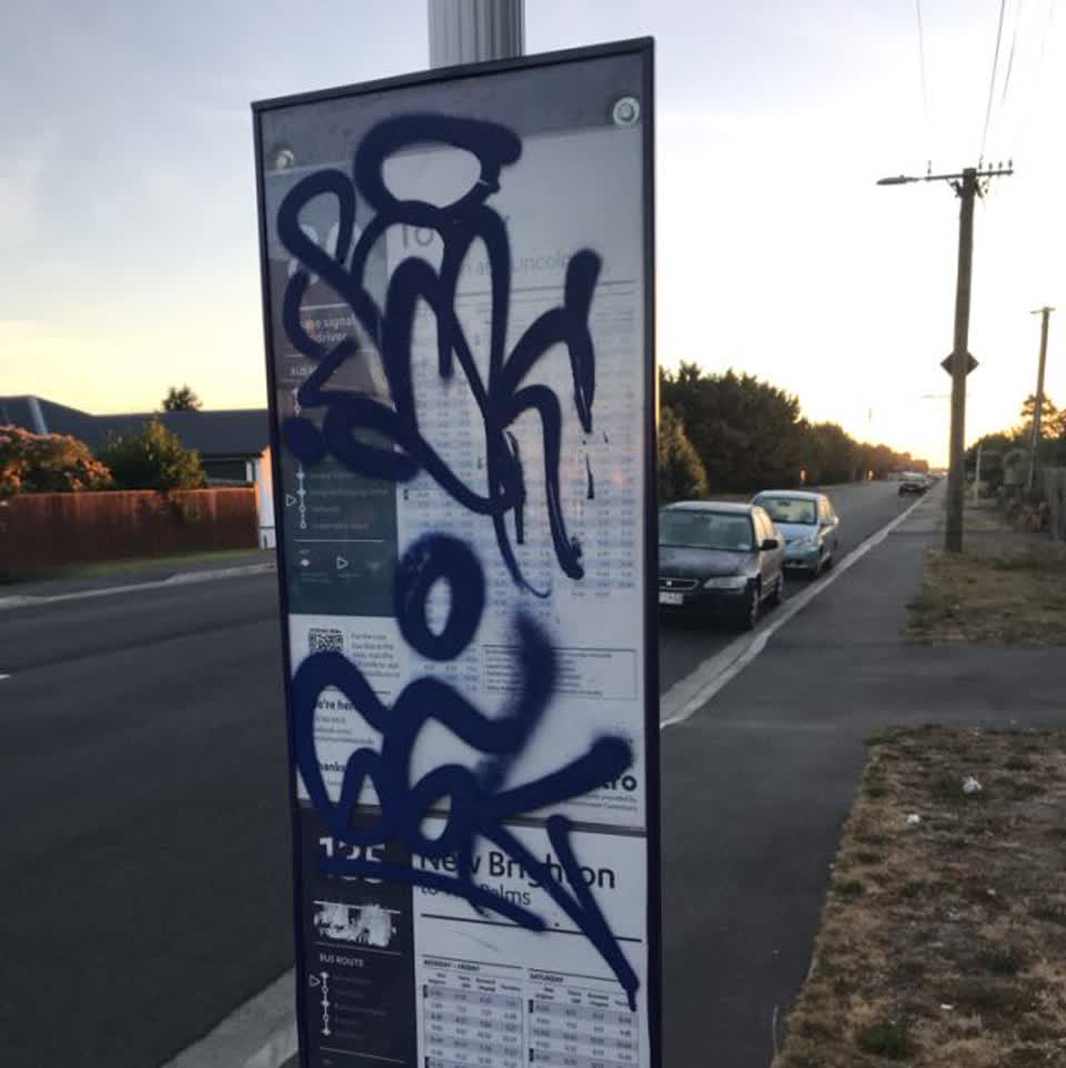 The photograph attached to this graffiti report