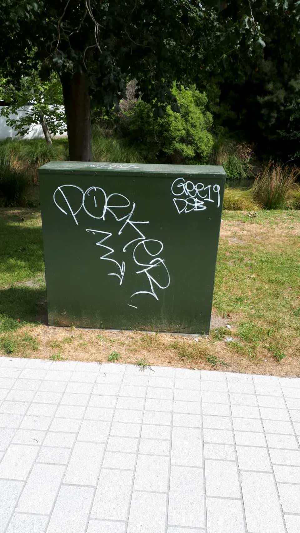 The photograph attached to this graffiti report