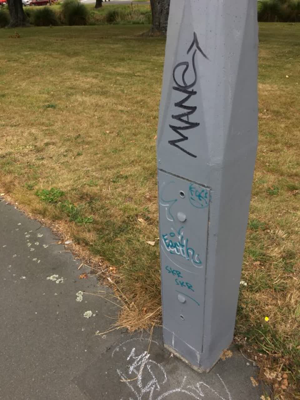 The photograph attached to this graffiti report