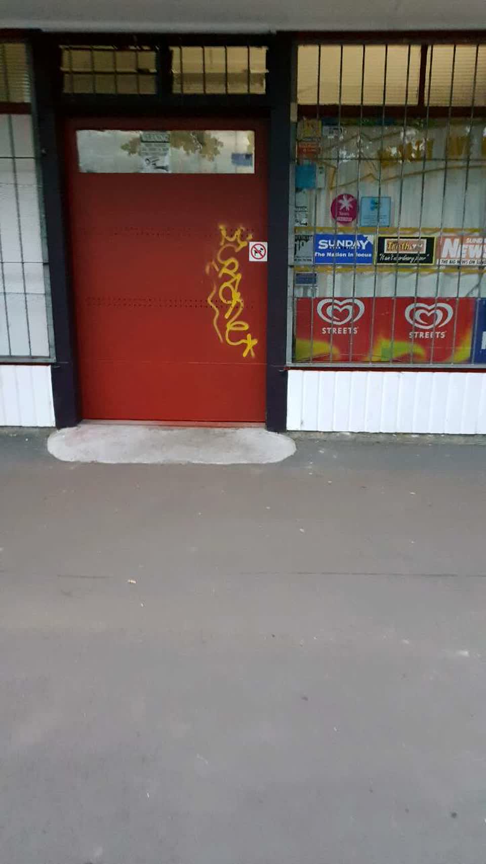 The photograph attached to this graffiti report