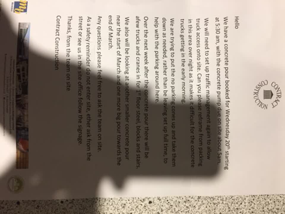 The photograph attached to this roading/streets report