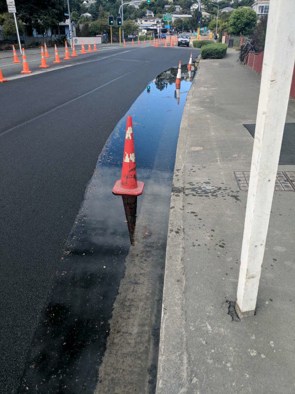 The photograph attached to this flooding report