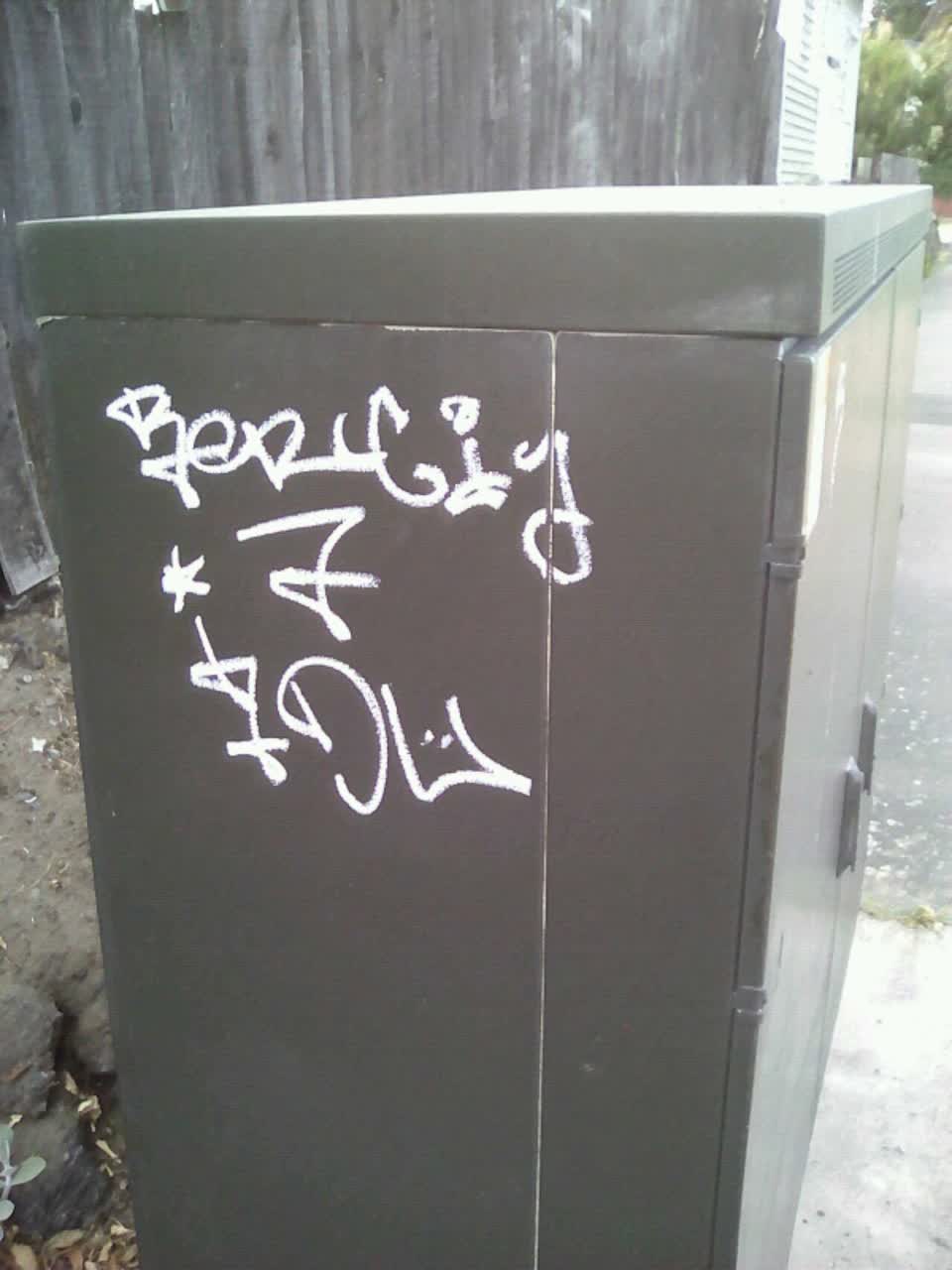 The photograph attached to this graffiti report