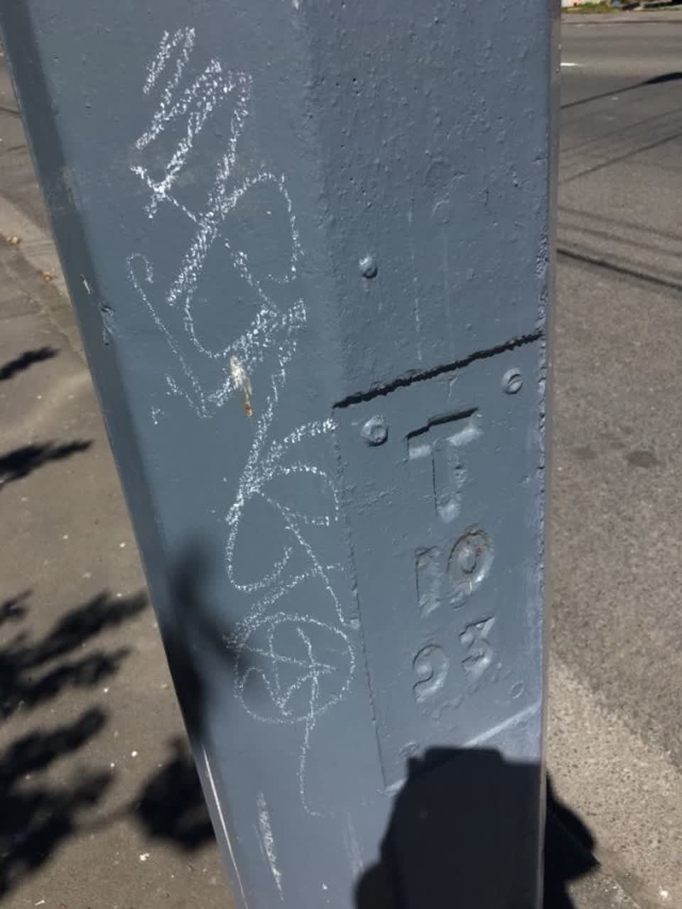 The photograph attached to this graffiti report