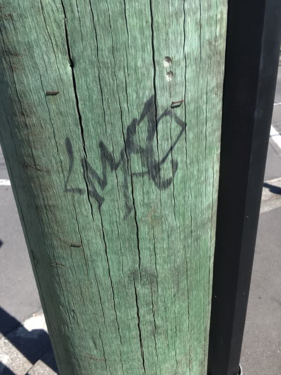 The photograph attached to this graffiti report