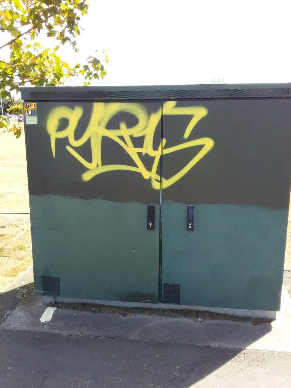 The photograph attached to this graffiti report