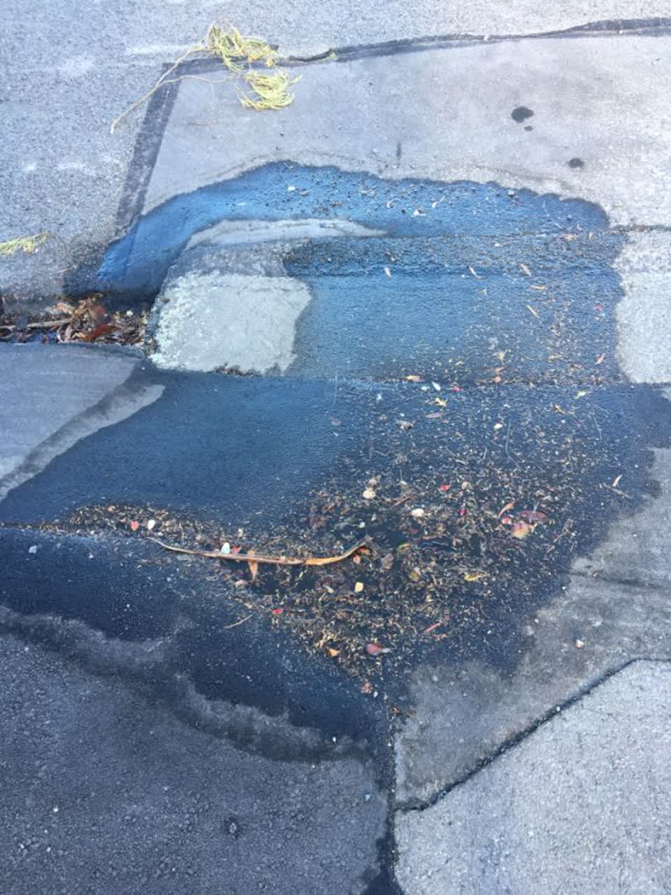 The photograph attached to this roading/streets report