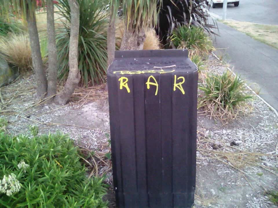 The photograph attached to this graffiti report