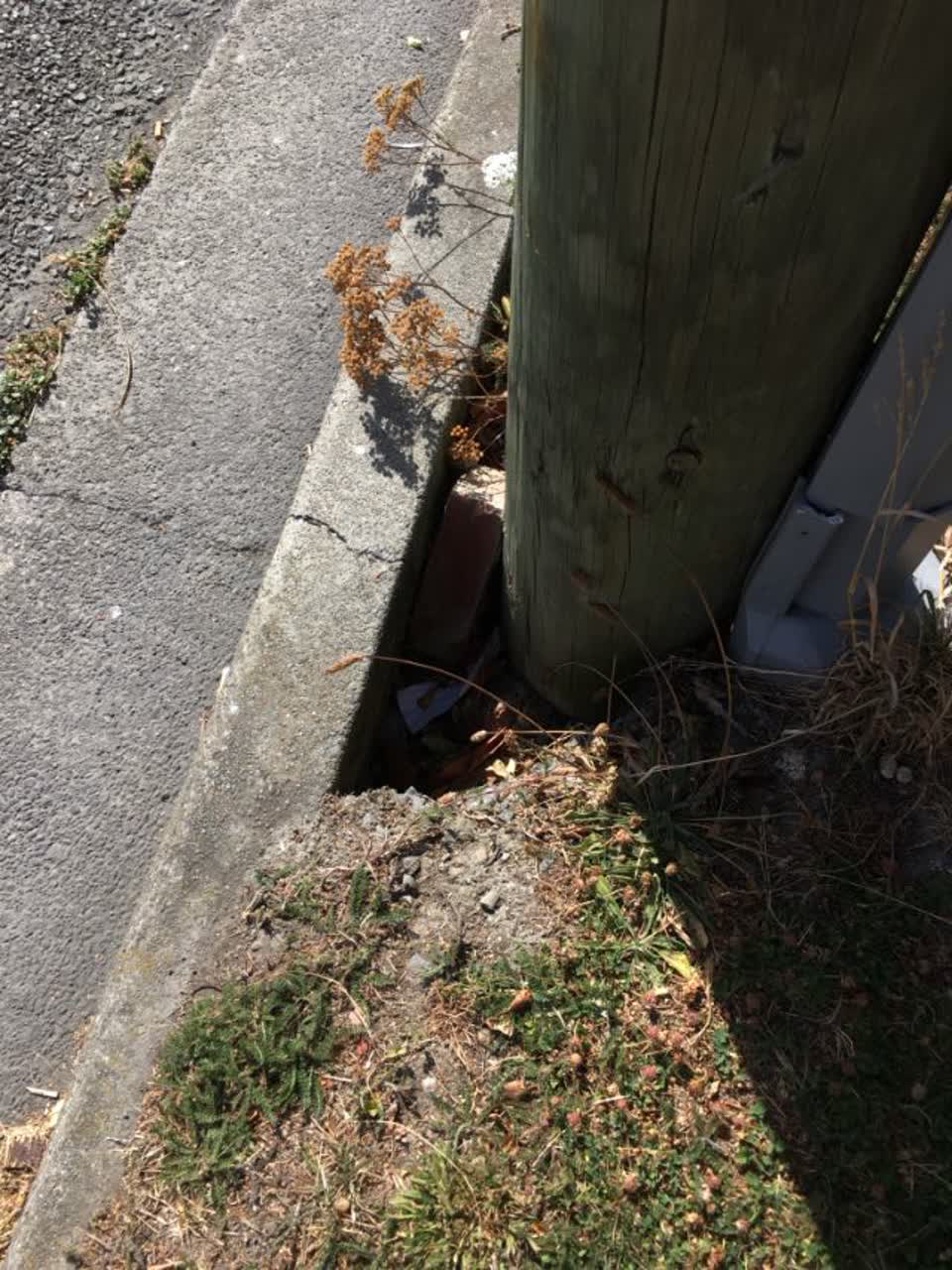 The photograph attached to this roading/streets report