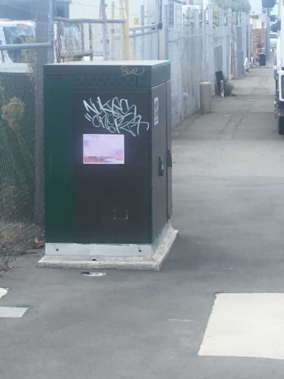 The photograph attached to this graffiti report