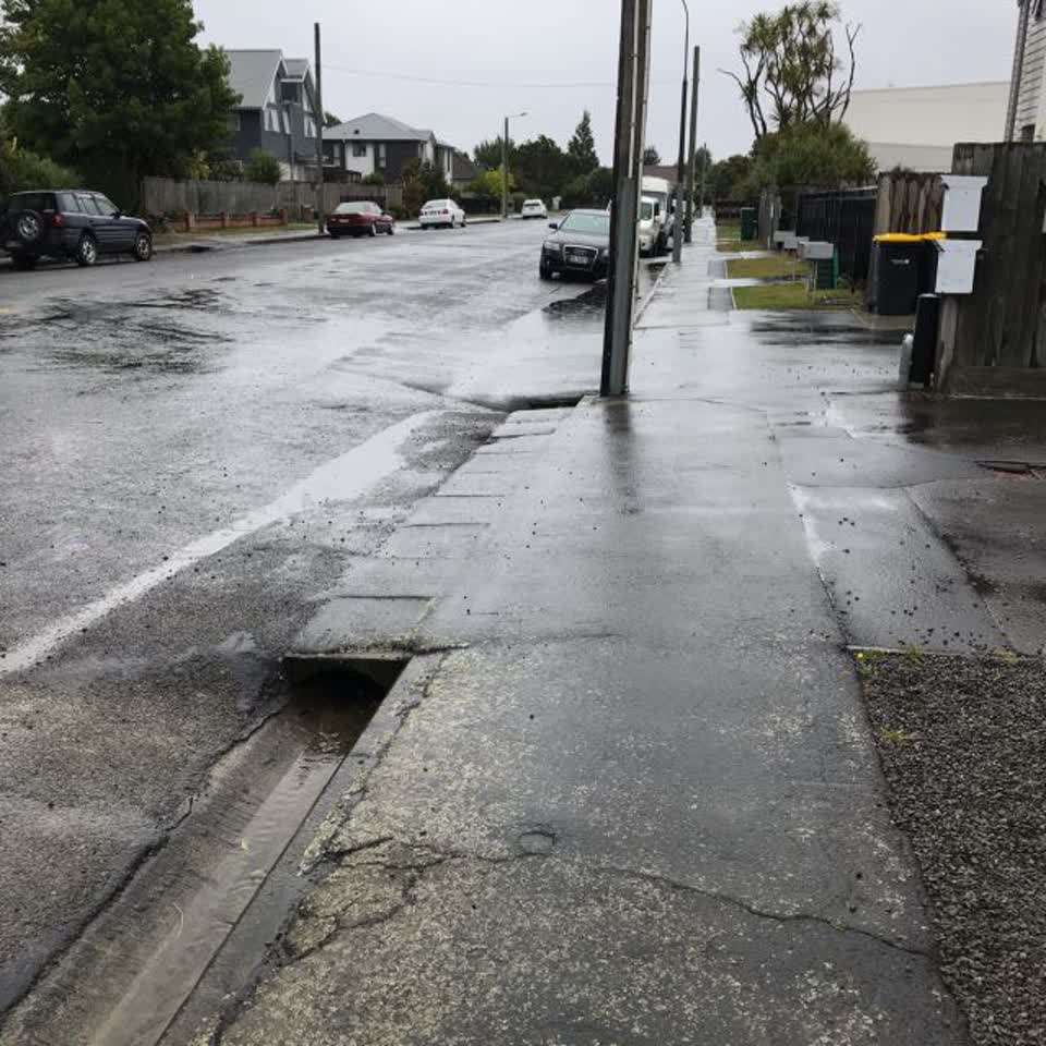 The photograph attached to this flooding report