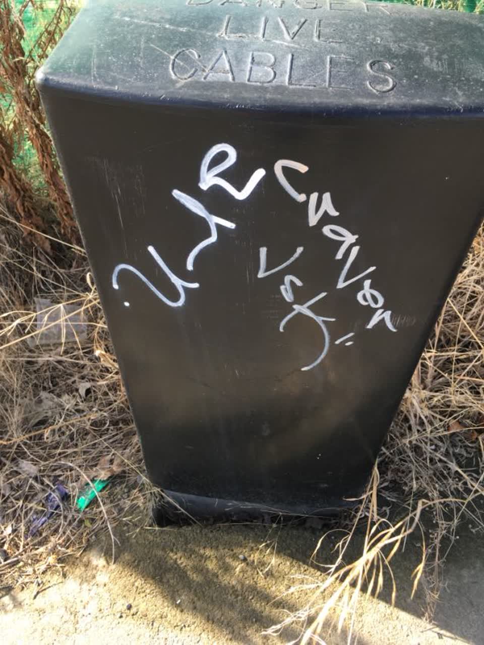 The photograph attached to this graffiti report