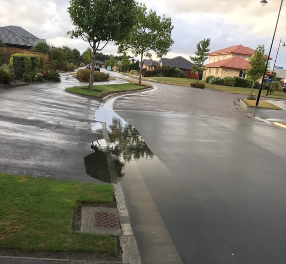 The photograph attached to this flooding report