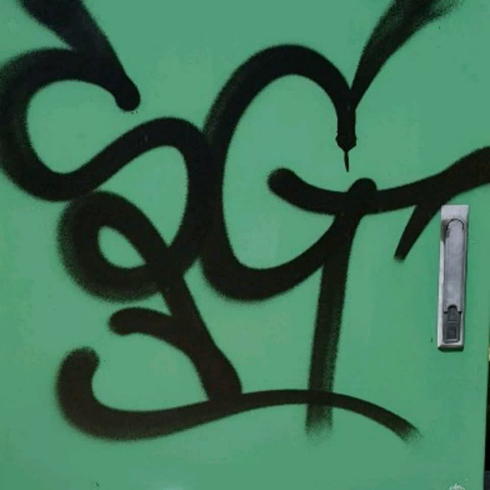 The photograph attached to this graffiti report