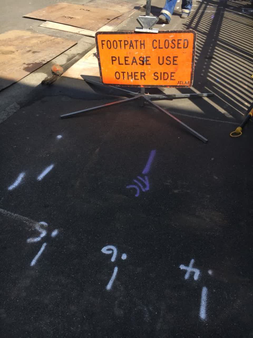 The photograph attached to this roading/streets report