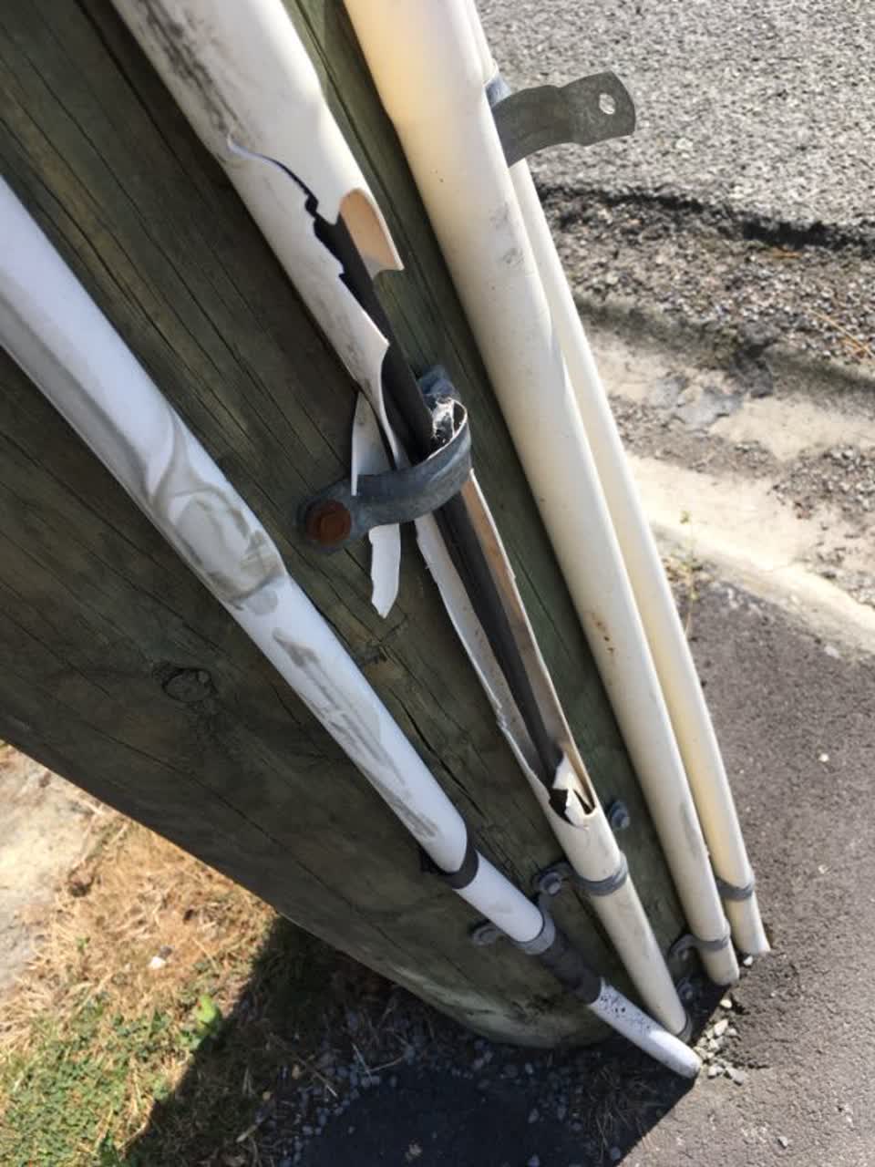 The photograph attached to this graffiti report