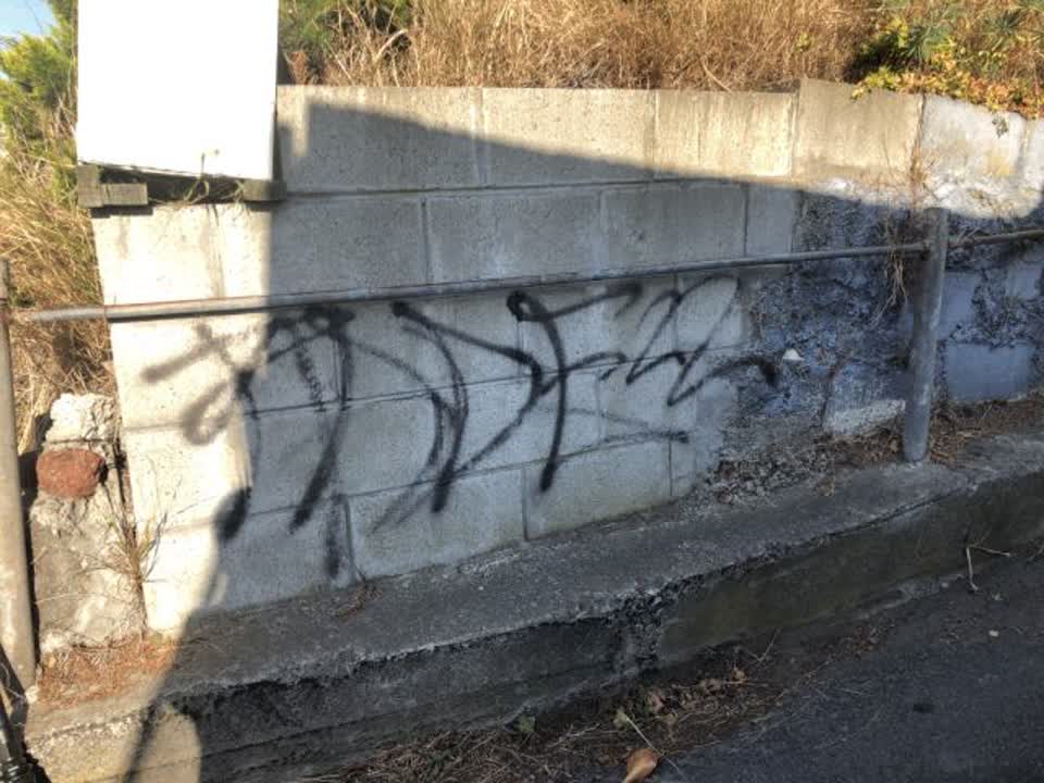 The photograph attached to this graffiti report