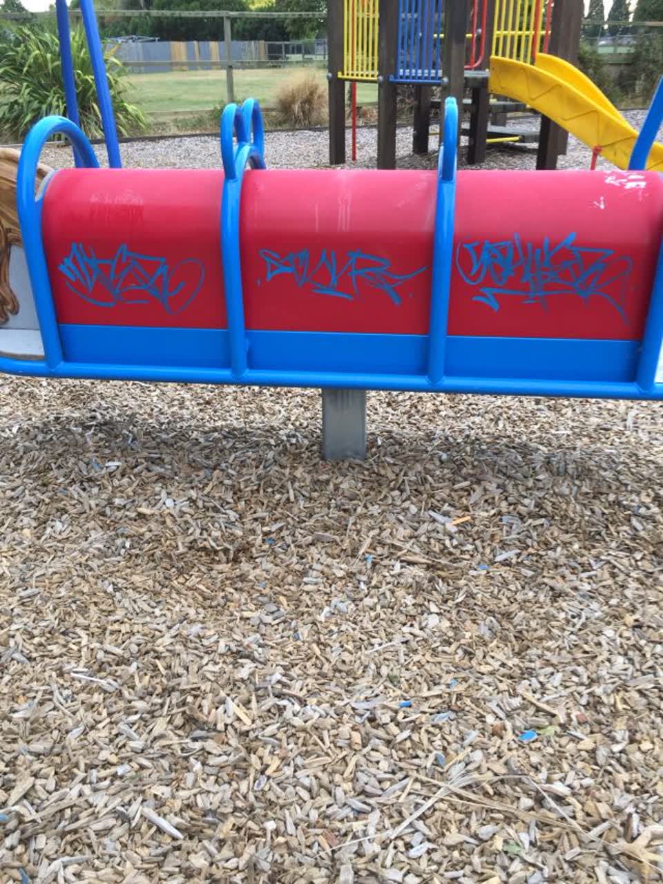 The photograph attached to this graffiti report