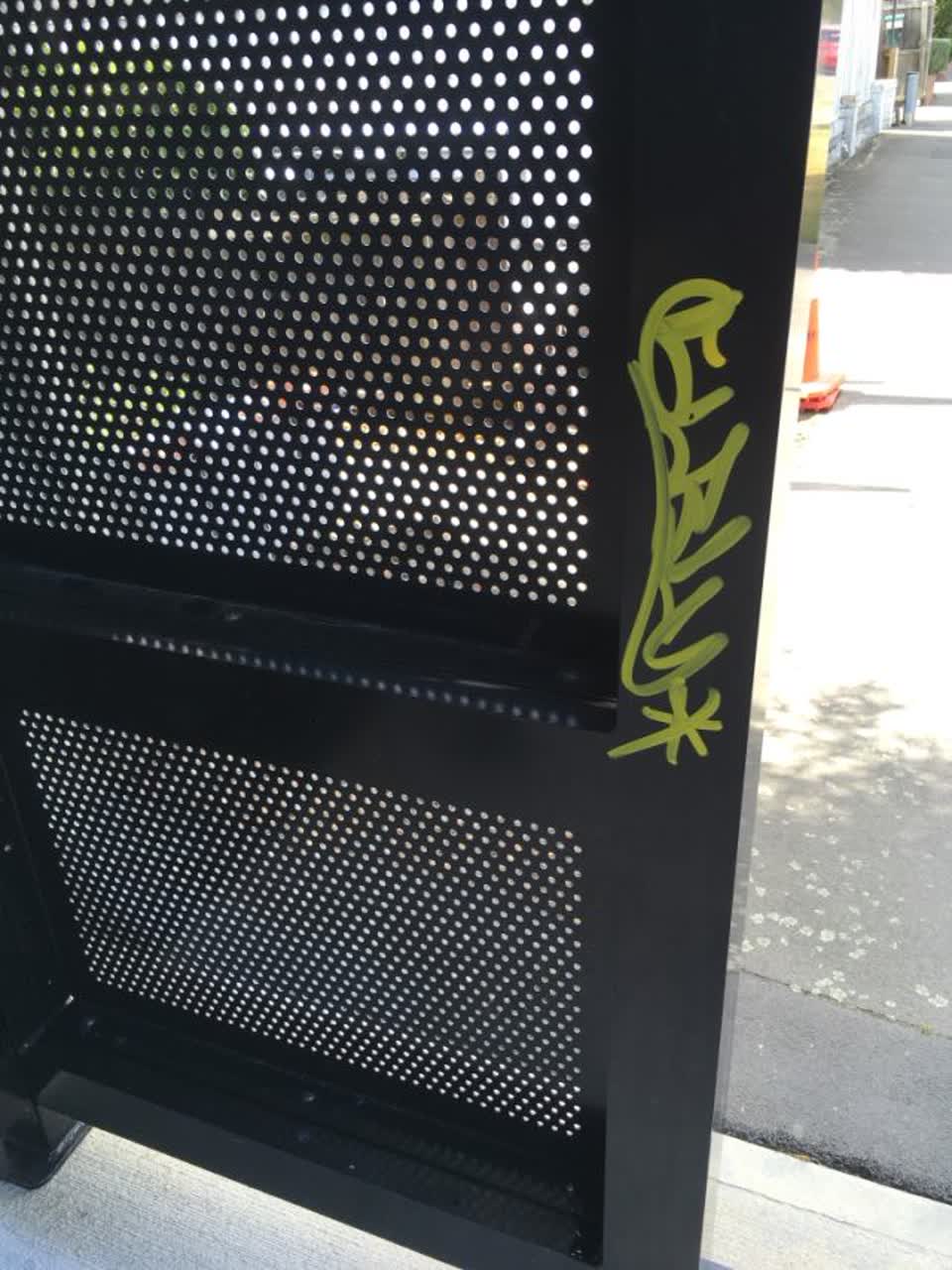 The photograph attached to this graffiti report