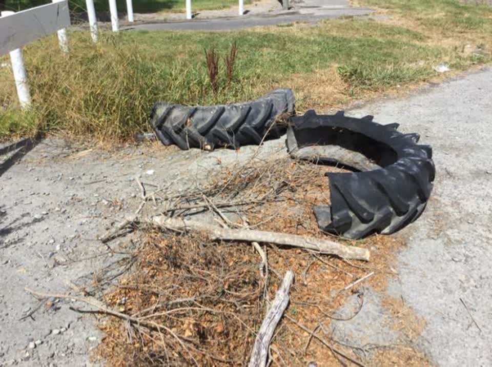 The photograph attached to this rubbish/recycling report