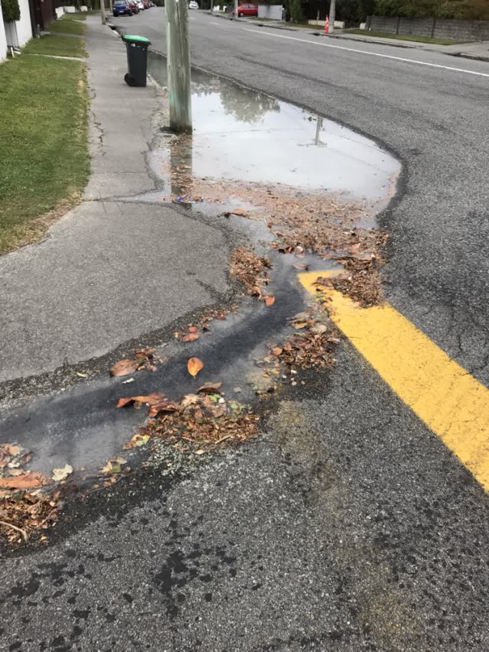 The photograph attached to this flooding report