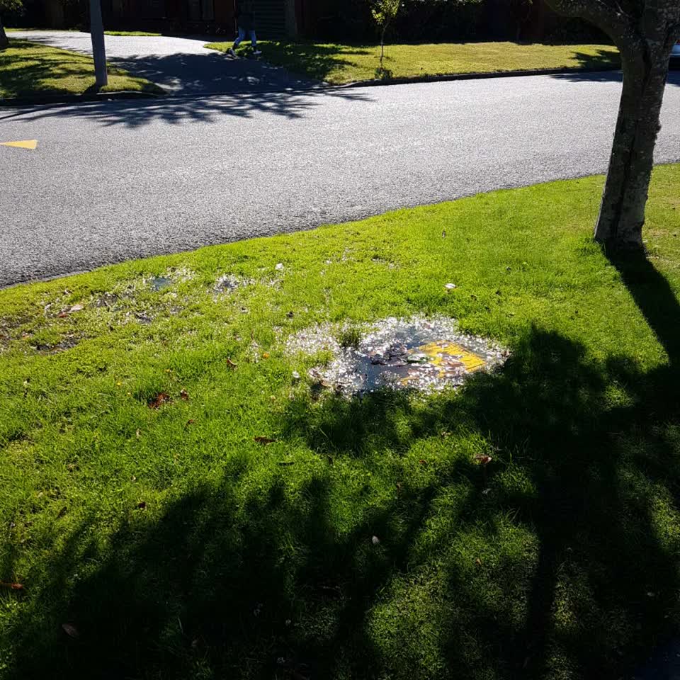 The photograph attached to this flooding report
