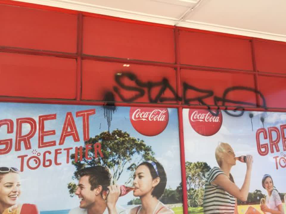 The photograph attached to this graffiti report