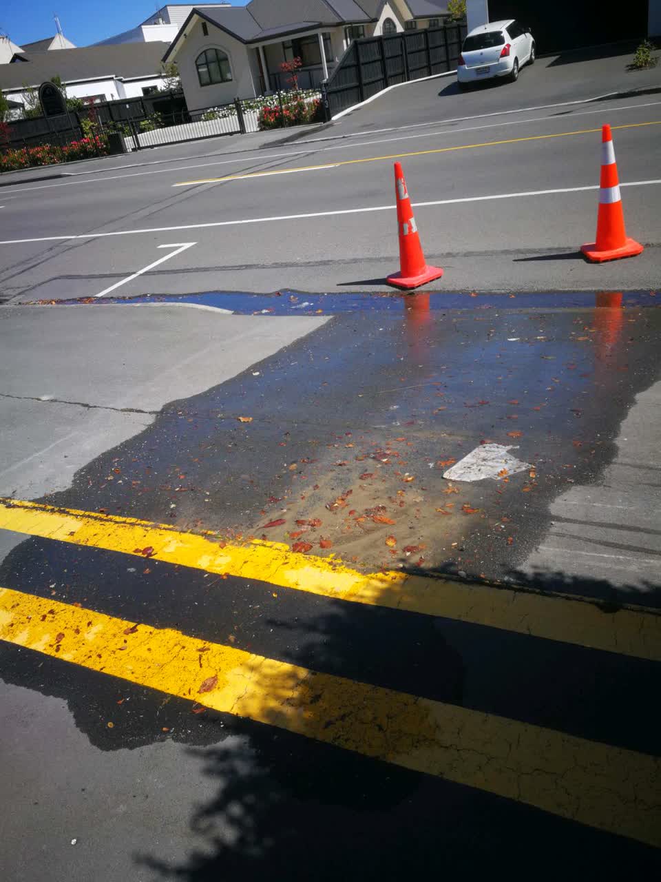The photograph attached to this flooding report